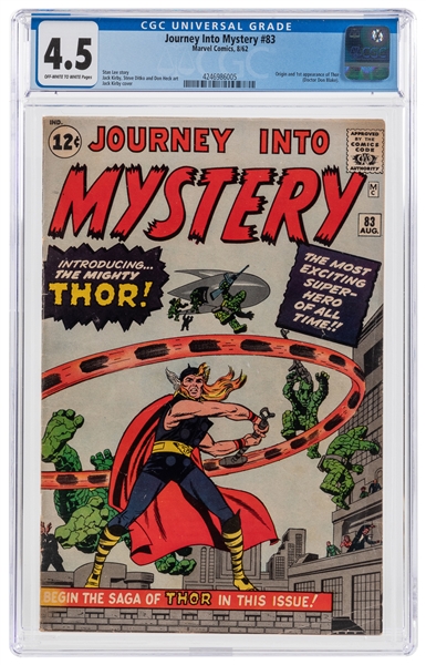  Journey Into Mystery #83 (Marvel Comics, 1962) CGC VG+ 4.5 ...