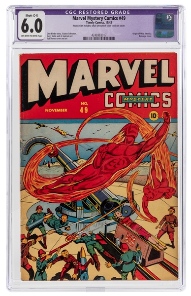  Marvel Mystery Comics #49 (Timely Comics, 1943) CGC Apparen...