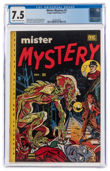  Mister Mystery #2 (Aragon Publications, 1951) CGC VF- 7.5 C...