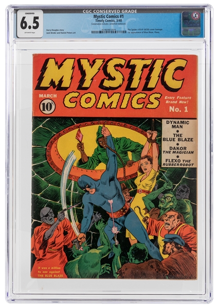  Mystic Comics #1 (Timely Comics, 1940) CGC Conserved FN+ 6....