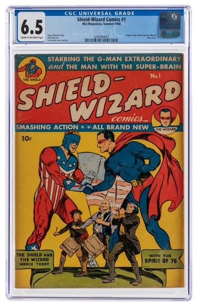  Shield-Wizard Comics #1 (MLJ Magazines, 1940) CGC FN+ 6.5 C...