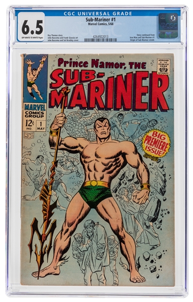  Sub-Mariner #1 (Marvel Comics, 1968) CGC FN+ 6.5 Off-white ...