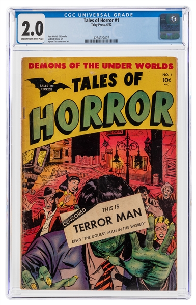  Tales of Horror #1 (Toby Press, 1952) CGC GD 2.0 Cream to o...