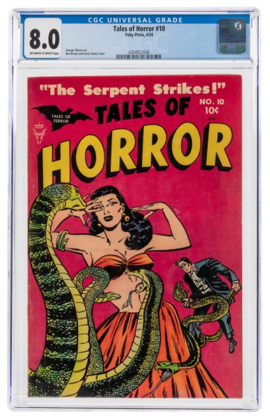  Tales of Horror #10 (Toby Press, 1954) CGC VF 8.0 Off-white...