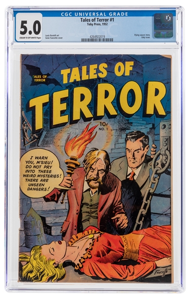  Tales of Terror #1 (Toby Press, 1952) CGC VG/FN 5.0 Cream t...