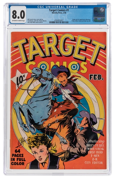  Target Comics #1 (Novelty Press, 1940) CGC VF+ 8.0 Off-whit...