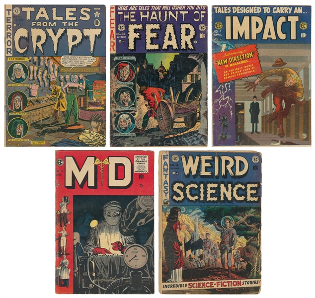  Pre-Code Horror and Sci-Fi Comics Group of 5 (E.C. Comics, ...