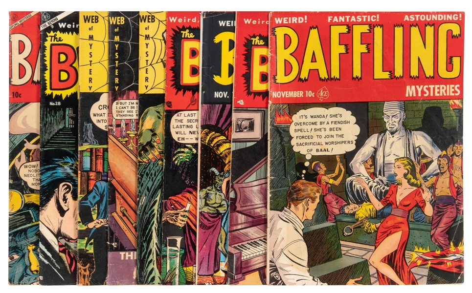  Early Horror and Mystery Comics Group of 8 (Ace, 1952-55) C...