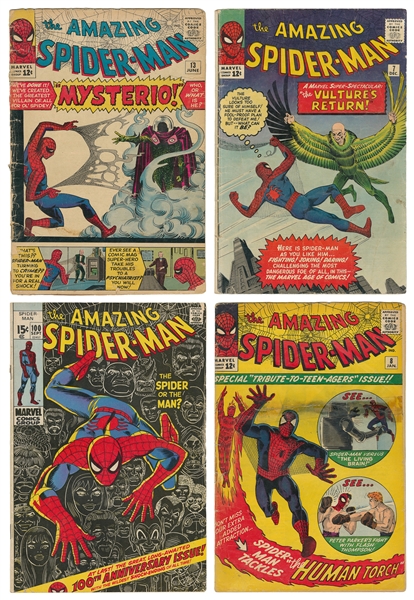  Amazing Spider-Man Group of 9 Comic Books (Marvel, 1963-71)...