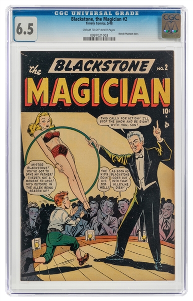  Blackstone the Magician #2 (Timely Comics, 1948) CGC 6.5 Cr...