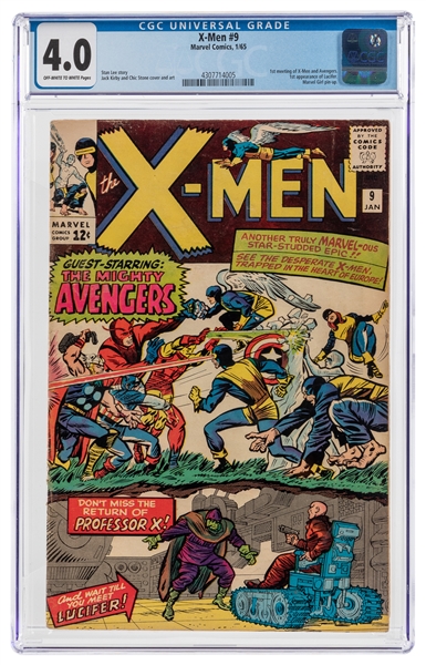  X-Men #9 (Marvel Comics, 1965) CGC VG 4.0 Off-white to whit...