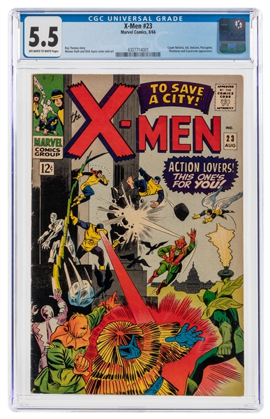  X-Men #23 (Marvel Comics, 1966) CGC 5.5 FN- Off-white to wh...