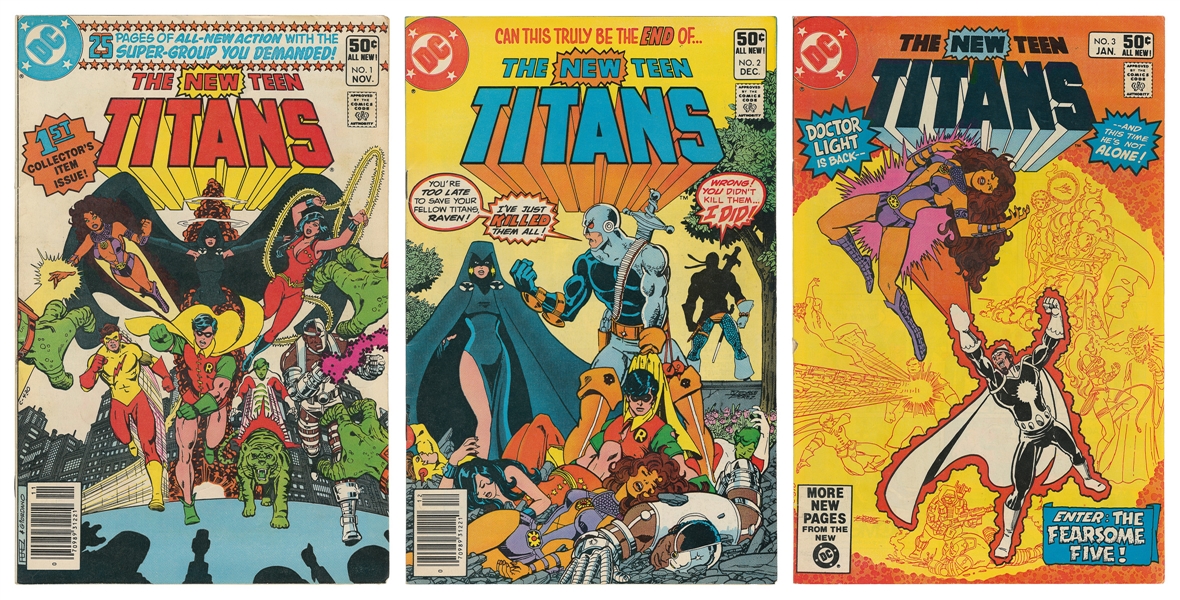  The New Teen Titans Group of 3 (DC Comics, 1980) Condition:...