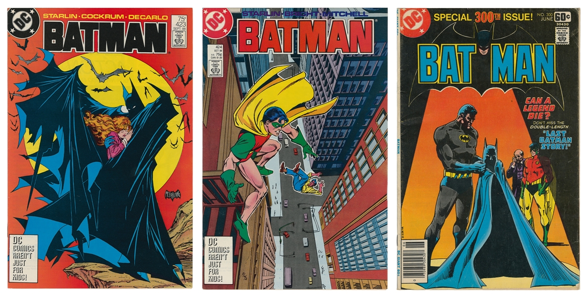  Group of 3 Issues of Batman (DC Comics, 1978, 1988) Conditi...