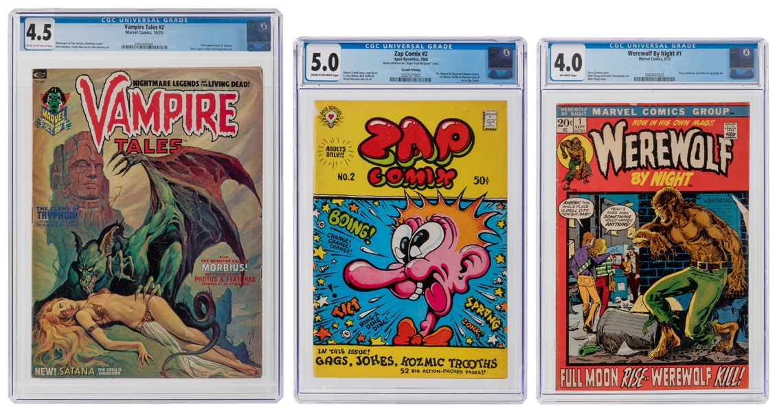  Group of 3 Miscellaneous CGC Graded Comics and Magazines. I...