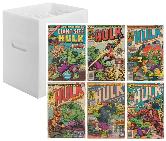  Incredible Hulk. Lot of 77 Comic Books (Marvel, 1973-93). G...