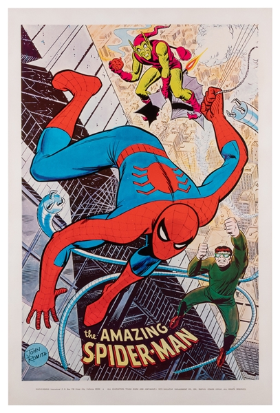  Amazing Spider-Man (Marvelmania, 1970). Poster (34 ½ x 23 1...