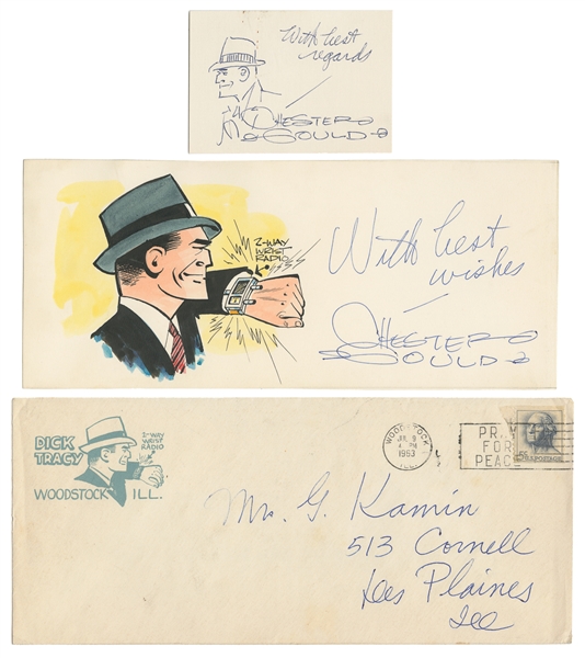  GOULD, Chester (1900-1985). Chester Gould Pair of Signed Di...