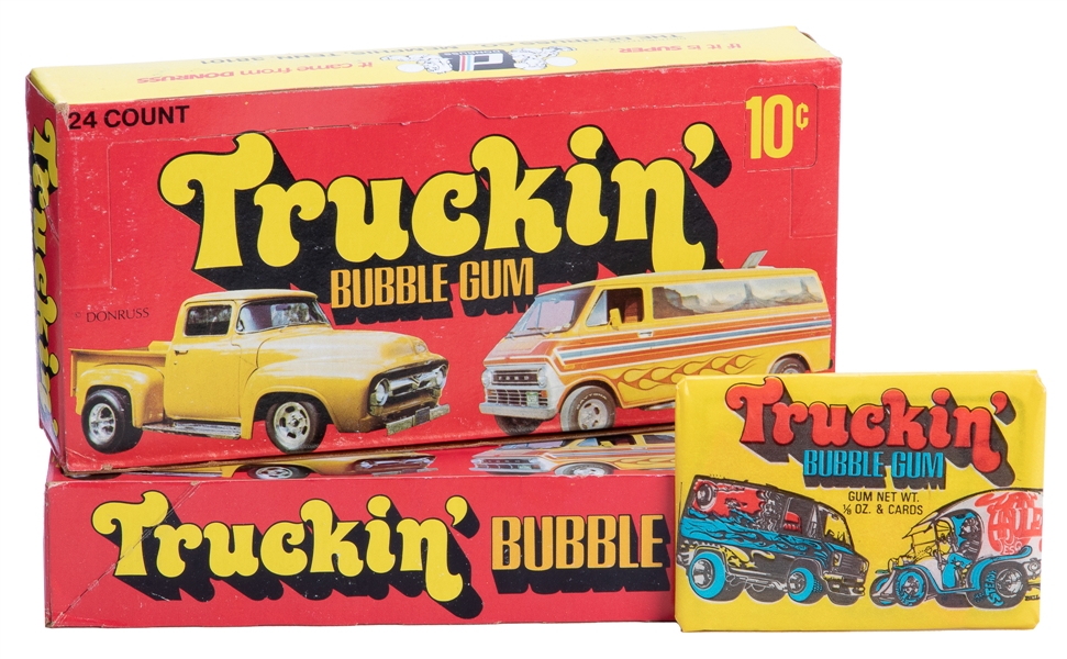  1975 Donruss Truckin’ Pair of Full Wax Boxes. Two boxes, ea...