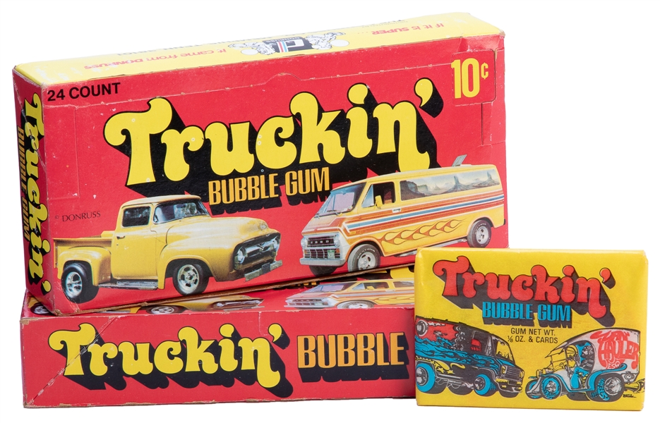  1975 Donruss Truckin’ Pair of Full Wax Boxes. Two boxes, ea...