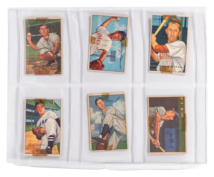  1952 Bowman Baseball Group of 37 Cards. Includes: Henry Tho...