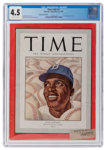  Time #v50 #12 Jackie Robinson Cover (Time Inc., Sept. 22, 1...