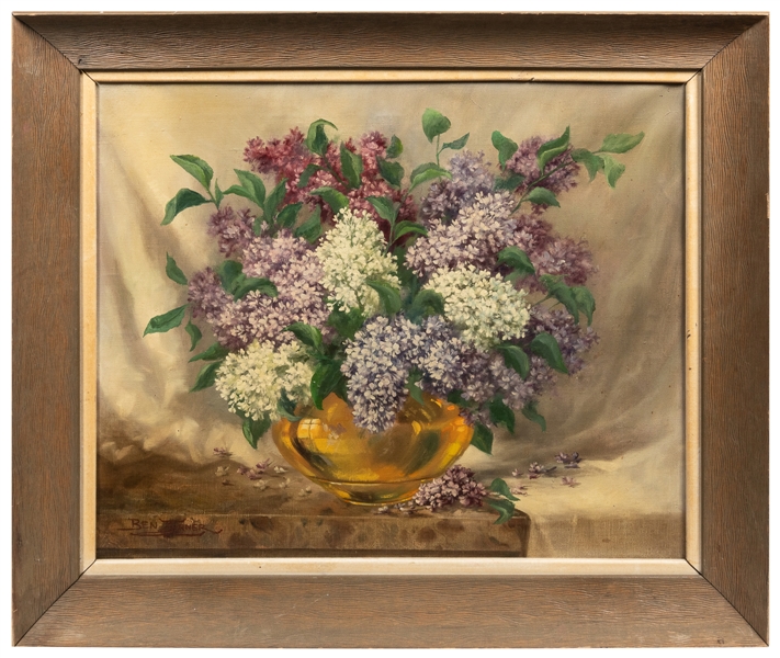  TURNER, Ben (American, 1912-1966). Lilacs Still Life. [Ca. ...