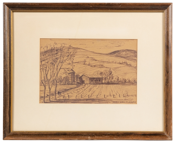  MACMURRAY, Fred (American, 1908-1991). Farm Scene. [Not dat...