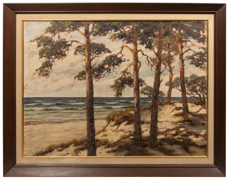 Lübtow, Fred von (Latvian, 1908-1979). Landscape with Trees and Lake. [20th cent...