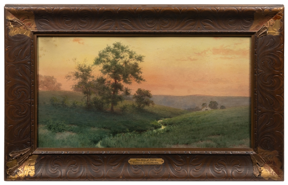  LAMASURE, Edwin (American, 1867-1916). The Hills of Home. [...