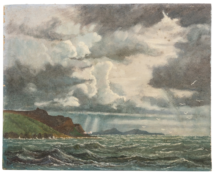  [ARTIST UNKNOWN] Untitled (Storm Brewing Over the Sea). [20...