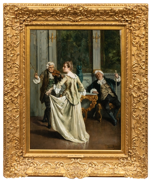  BRUNIN, Léon DeMeutter (Belgian, 1861-1949) The Dance Lesso...