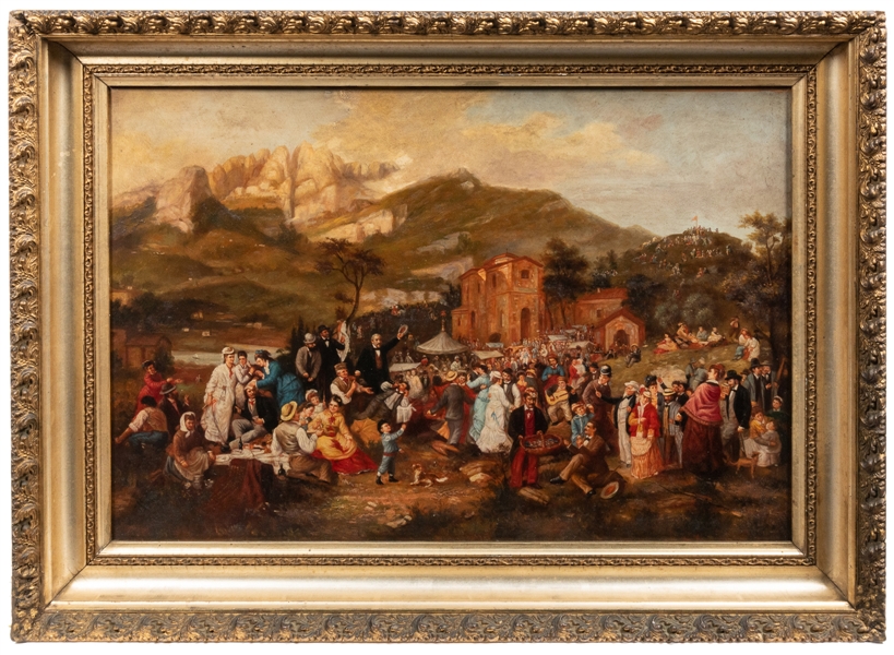  [UNKNOWN ARTIST]. Untitled. (Social Gathering on the Mounta...