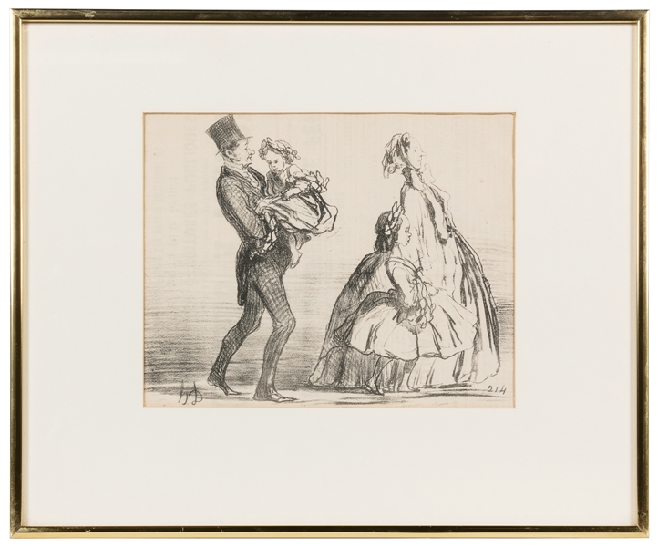  DAUMIER, Honoré (French, 1808-1879). “Les rues de Paris dan...