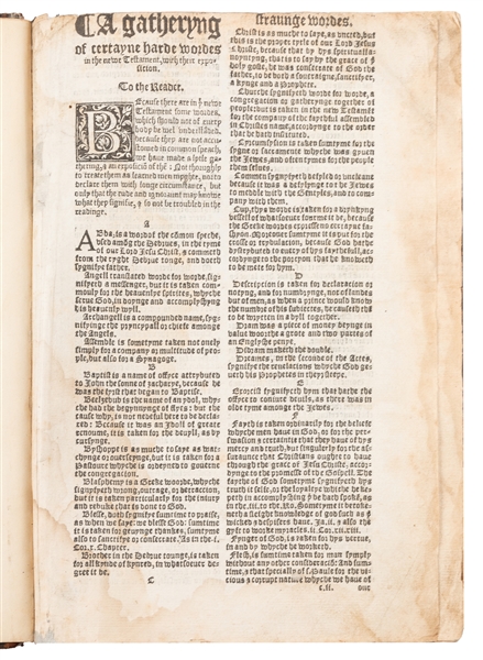  [BIBLE, in English]. The Byble, That Is To Say All The Holy...