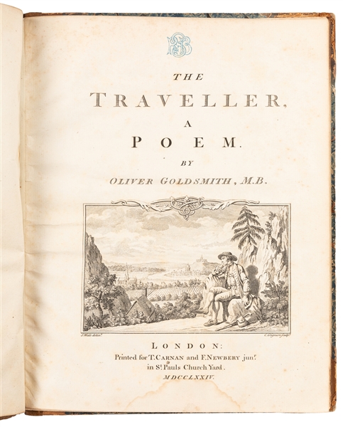  GOLDSMITH, Oliver (1728-1744). The Traveller, a Poem. Londo...