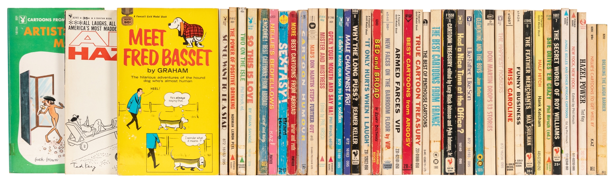  [HUMOR]. A group of 43 cartoon and humor books. [V.p., ca. ...