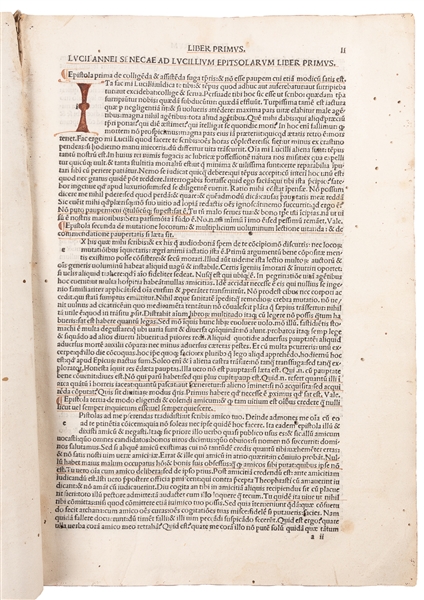  [INCUNABLE]. SENECA, Lucius Annaeus (5 B.C.-65 A.D.) Opus S...