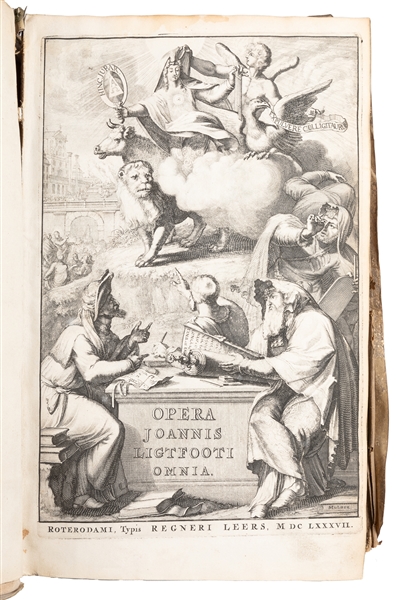  LIGHTFOOT, John (1602-1675). Opera Omnia: Duobus Voluminibu...