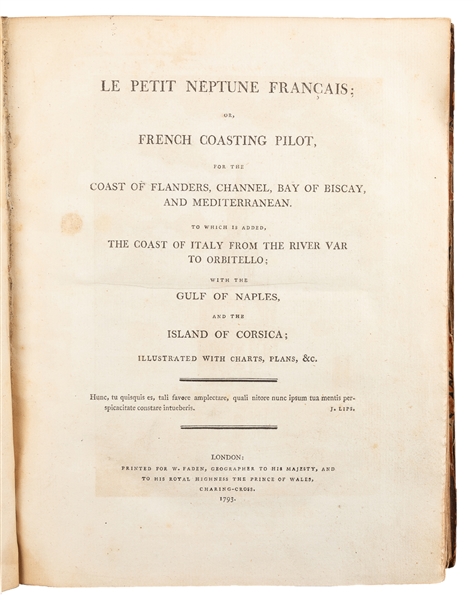  [NAVIGATION]. FADEN, William (1749-1836). Le Petit Neptune ...