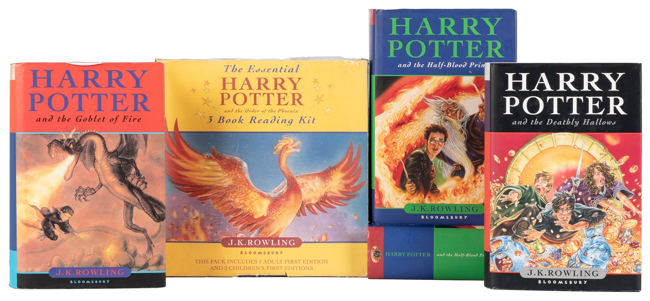  ROWLING, J. K. A group of 7 Harry Potter books. London: Blo...