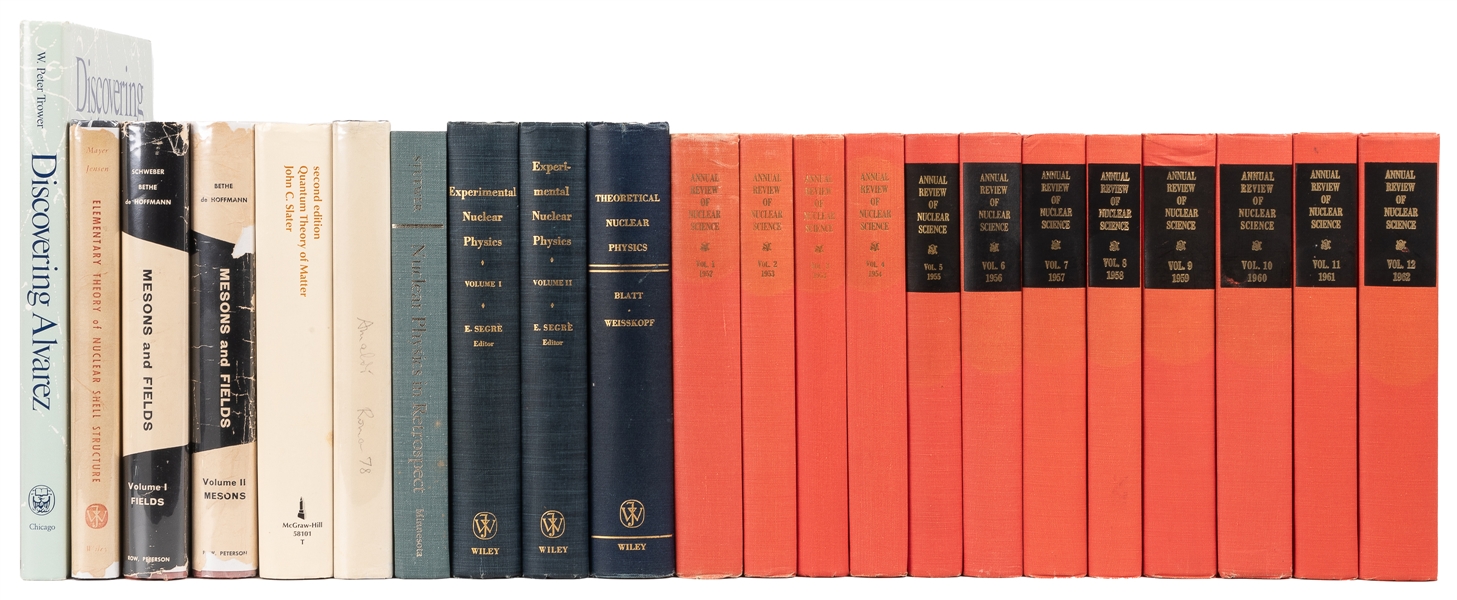  [SEGRÈ, Emilio (1905-1989), his copies]. A group of 9 title...