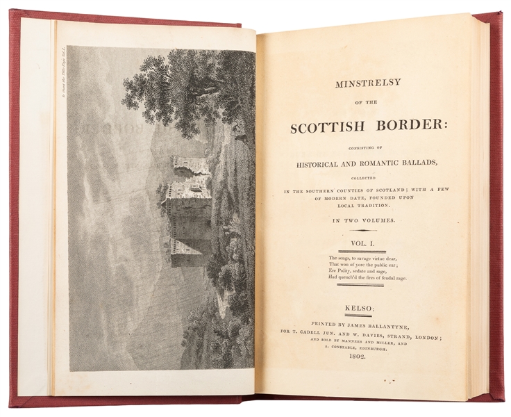  SCOTT, Walter, Sir (1771–1832). Minstrelsy of the Scottish ...