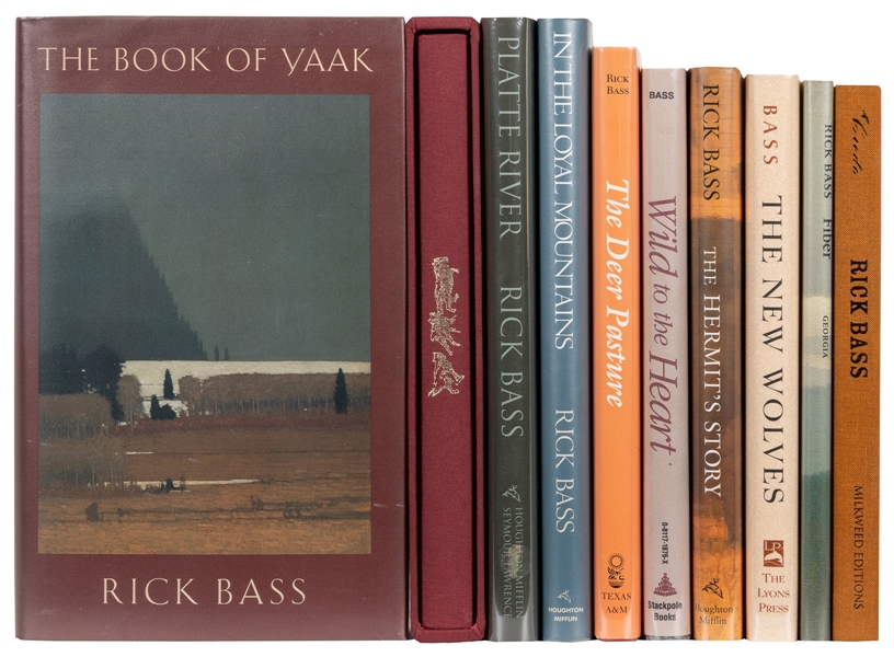  BASS, Rick (b. 1958). A group of 10 signed first editions. ...