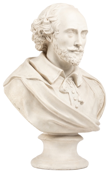  [SHAKESPEARE, William]. A large plaster bust. Height 18”.