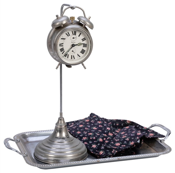  Vanishing Alarm Clock. Bridgeport: Sherms, ca. 1940. An ala...