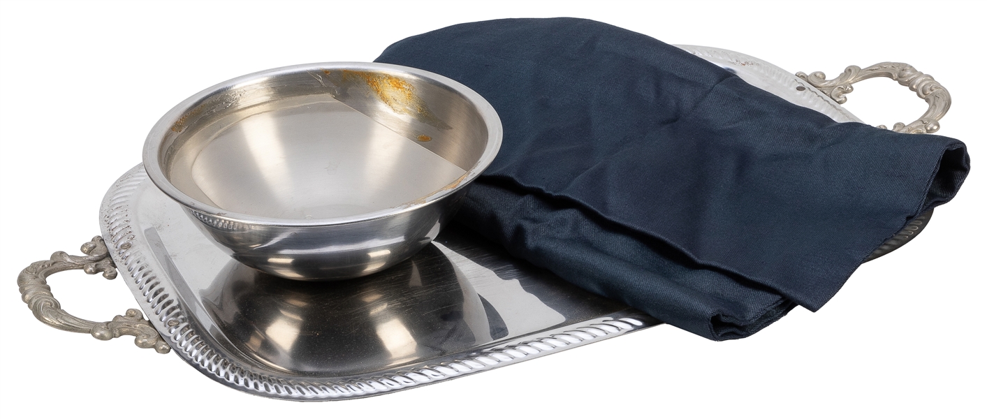  Vanishing Bowl of Water. 1960s. A metal bowl of water is co...