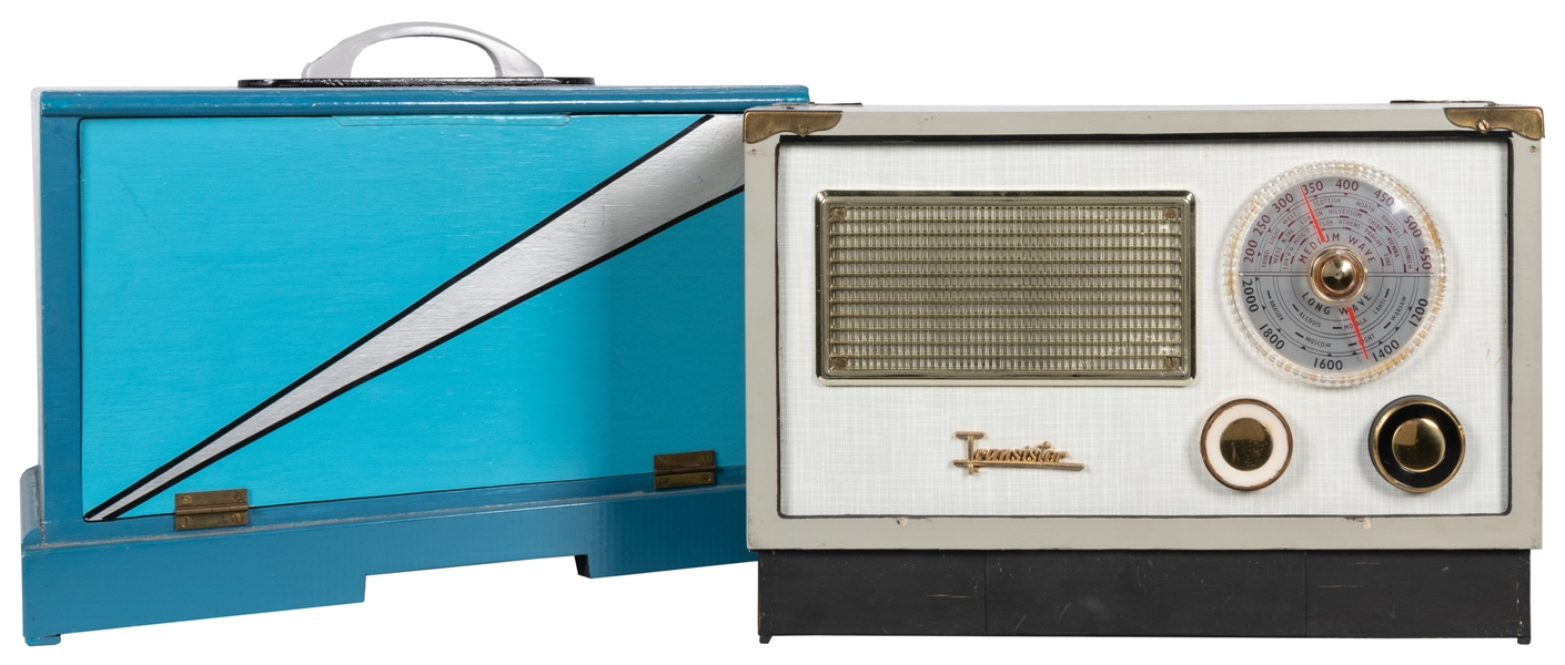  Vanishing Radio. Jack Hughes[?], 1960s. A large radio is co...