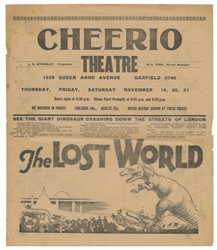  [LOST WORLD]. A pair of window cards and an ad for the 1925...