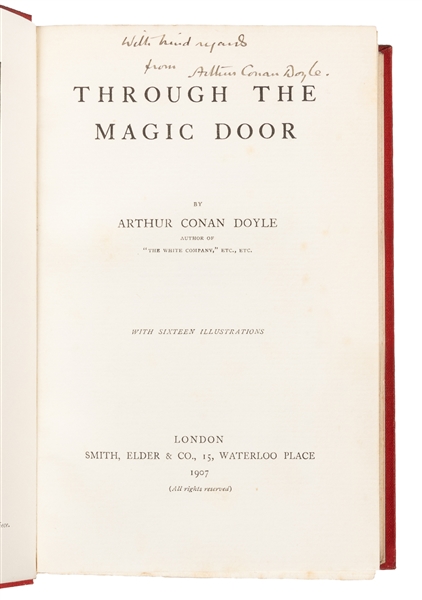  DOYLE, Arthur Conan (1859-1930). Through the Magic Door. Lo...